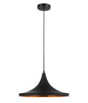 CAVIAR: Black Mexican Hat Shape Pendant Light