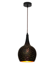 CELESTE: Bohemian Rustic Embossed Bell Shape Pendant Light