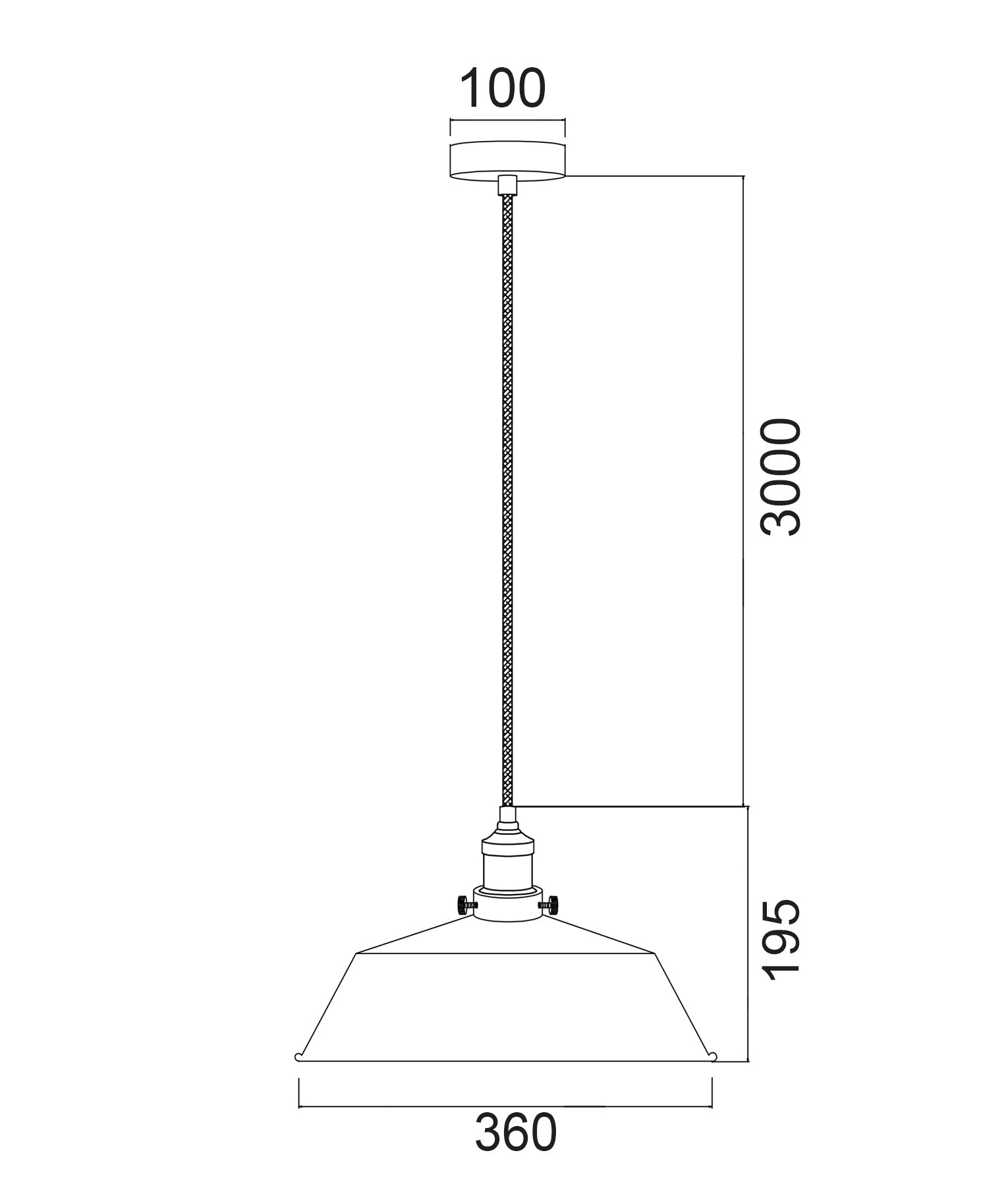 CEREMA: Interior White with Antique Brass & Black Highlight Angled Dome Pendant Light