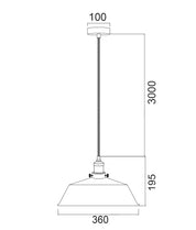 CEREMA: Interior White with Antique Brass & Black Highlight Angled Dome Pendant Light