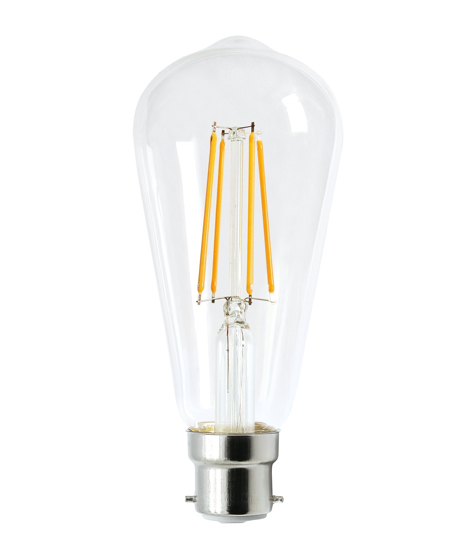 ST64 Pear Shape LED Filament Dimmable Globes Clear Diffuser (8W) – LED ...