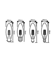 Candle LED Filament Dimmable Globes Clear Diffuser (4W)