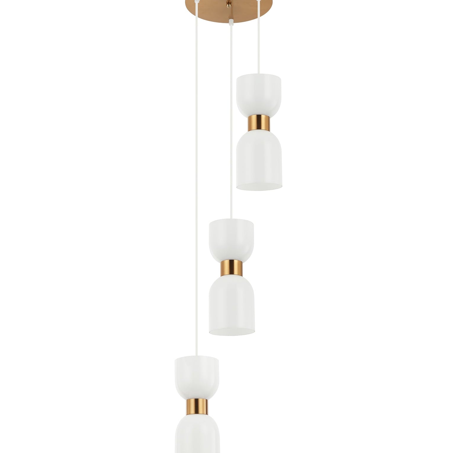  Opal Glass Ellipse Multiple Round Base Pendant Lights