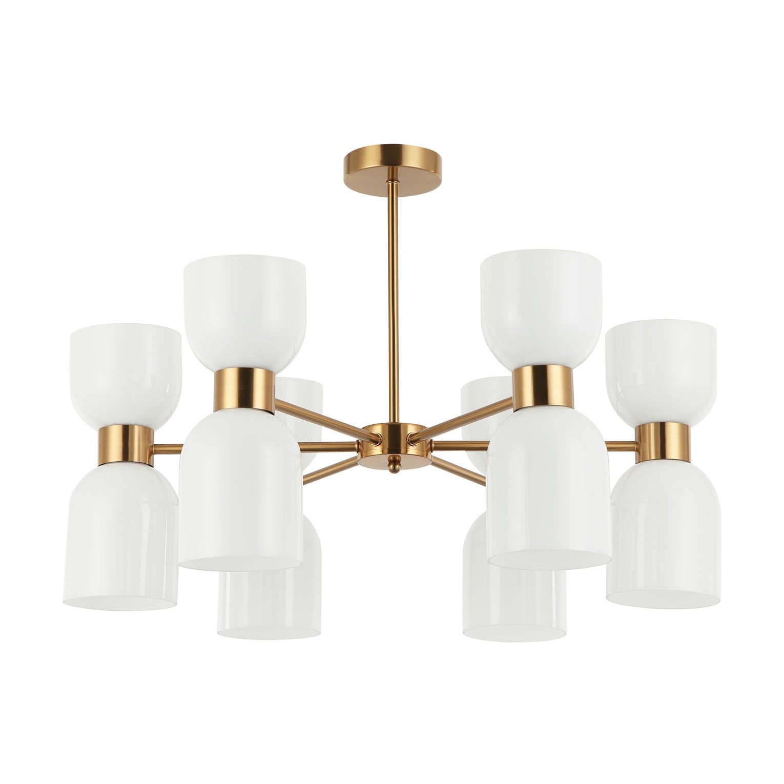  Opal Glass Ellipse x12 Round Base Pendant Lights