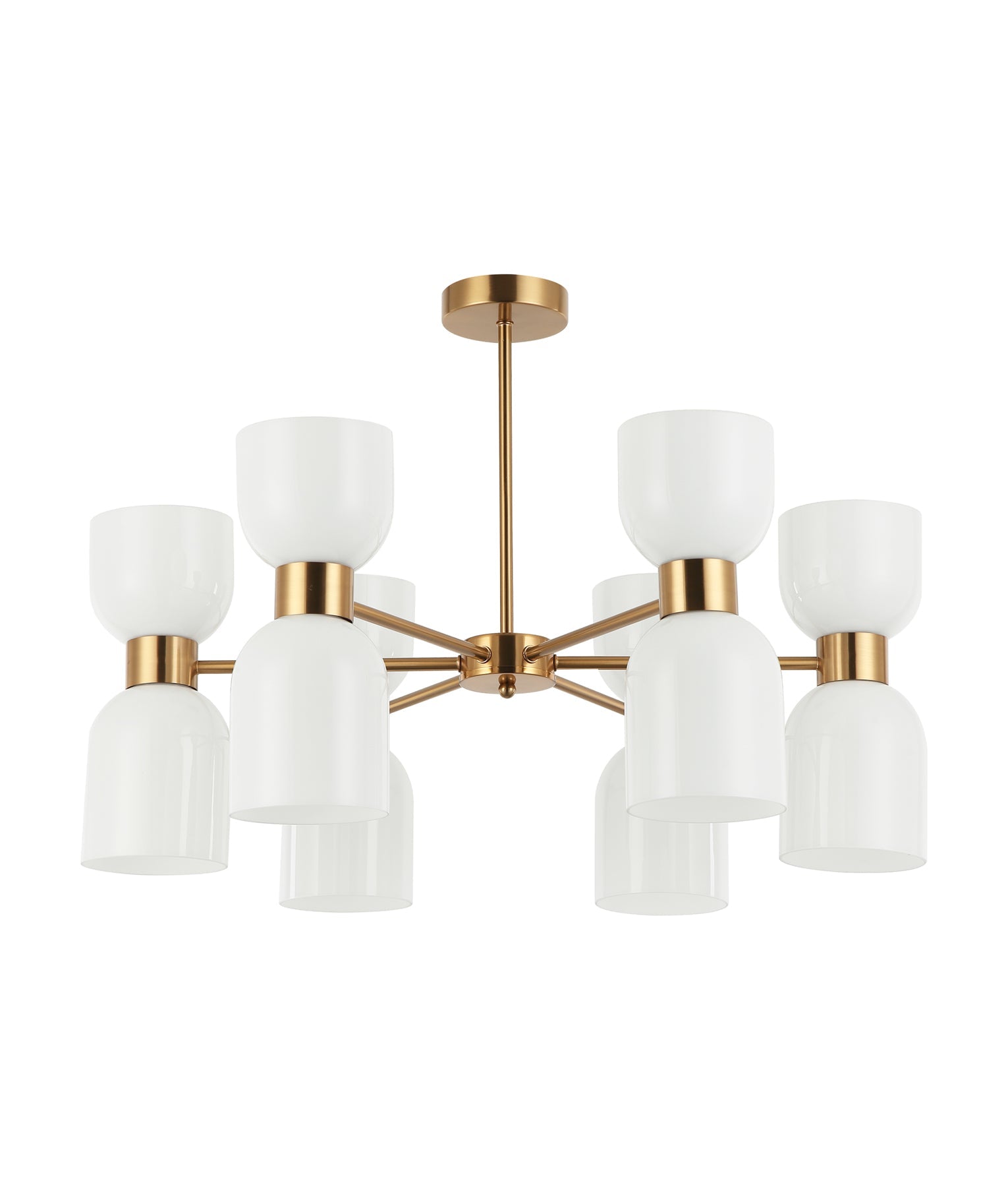 CLESSIDRA:  Interior Mirror Finish Smokey Black / Opal Glass Ellipse x12 Round Base Pendant Lights