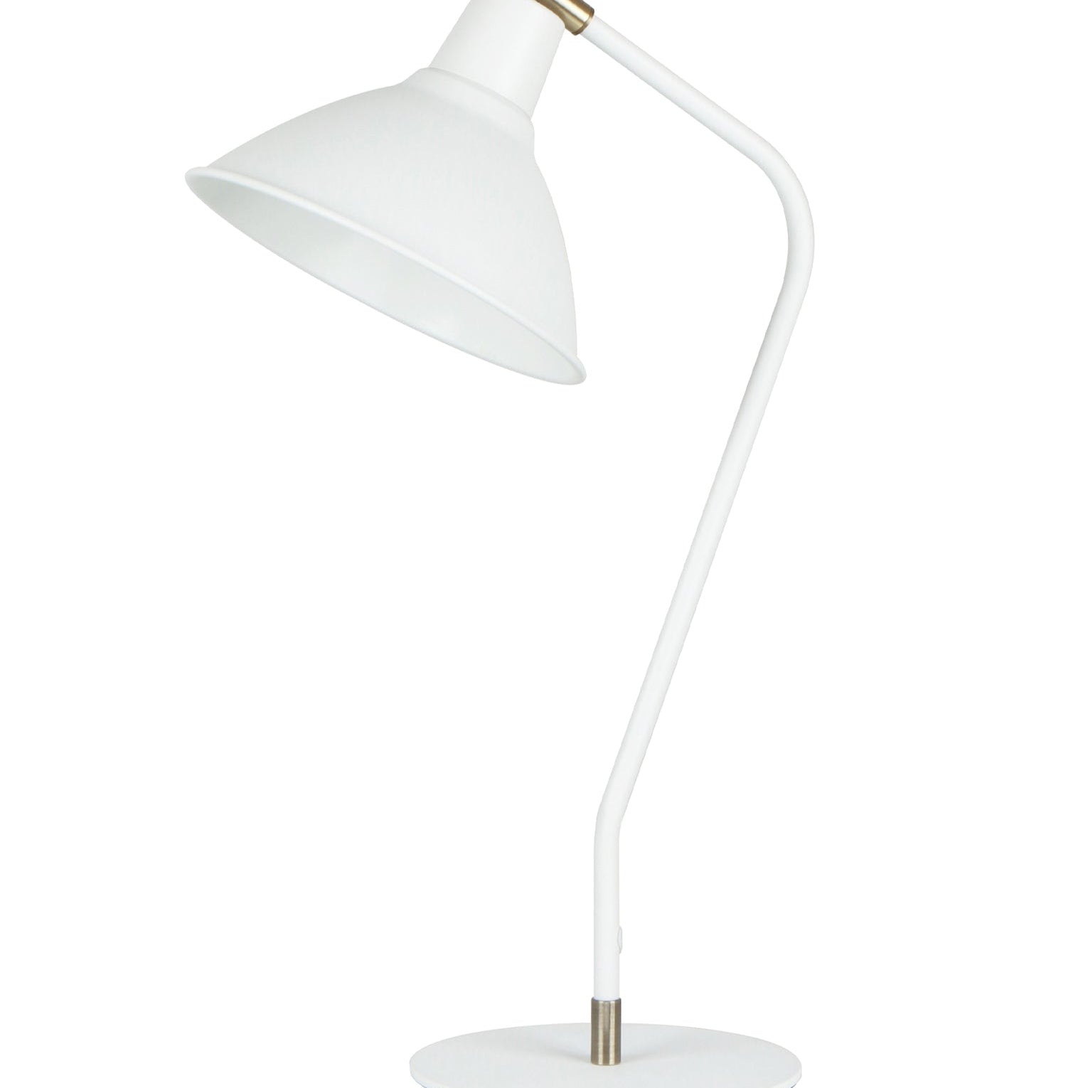 COLLO:  Cone Shade with Antique Brass Highlight Table Lamps