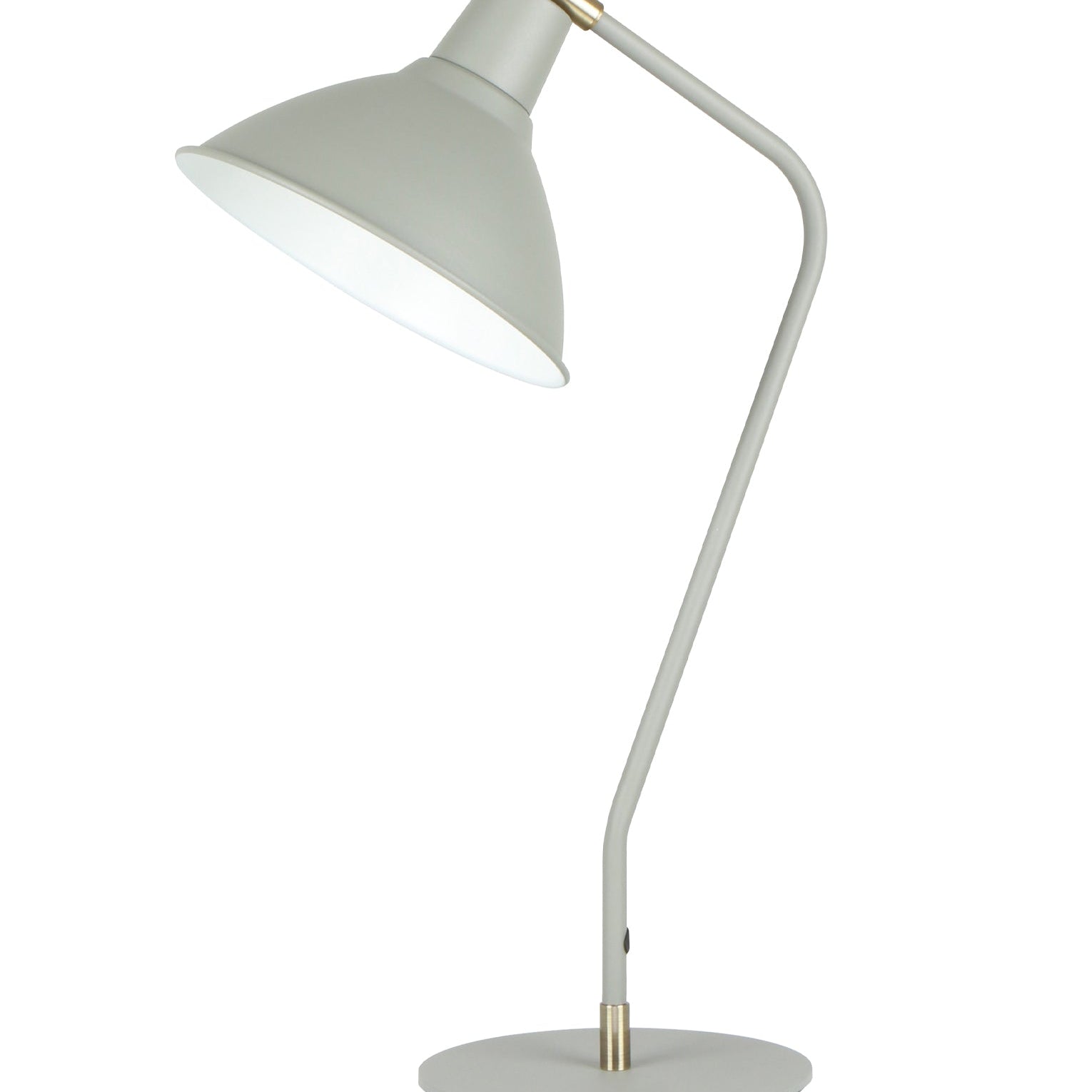 COLLO:  Cone Shade with Antique Brass Highlight Table Lamps