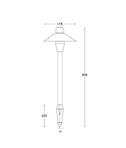COOLIE: Exterior Coolie Rustic Brass / Matte Black Spike Lights IP54