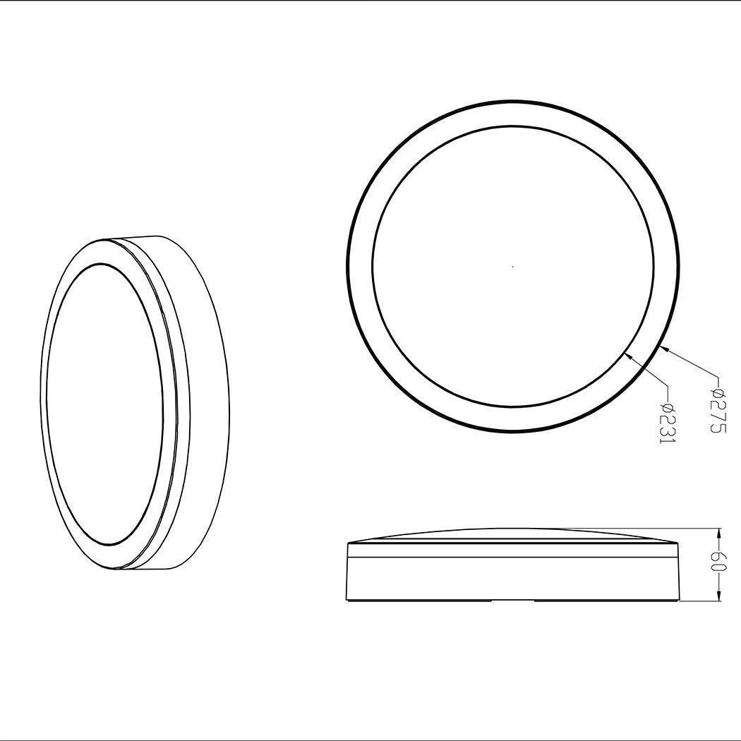 COOPER LED Surface Mounted Downlight 18W Black 3CCT