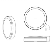 COOPER LED Surface Mounted Downlight 18W Black 3CCT