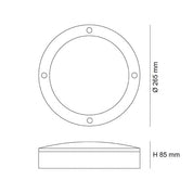 COOPER LED Surface Mounted Downlight 16W Black Aluminium 3CCT