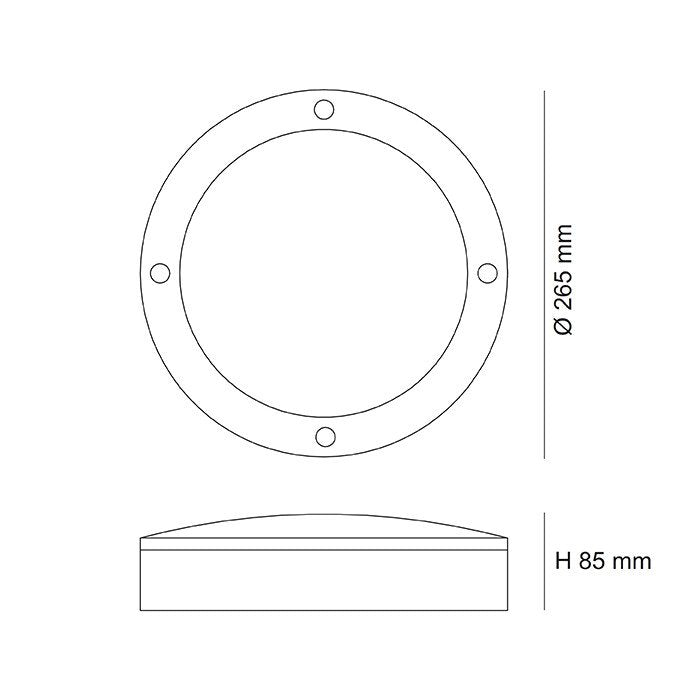 COOPER LED Surface Mounted Downlight 16W Black Aluminium 3CCT