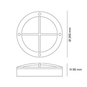 Cooper Bunker Light 16W Black Aluminium 3CCT