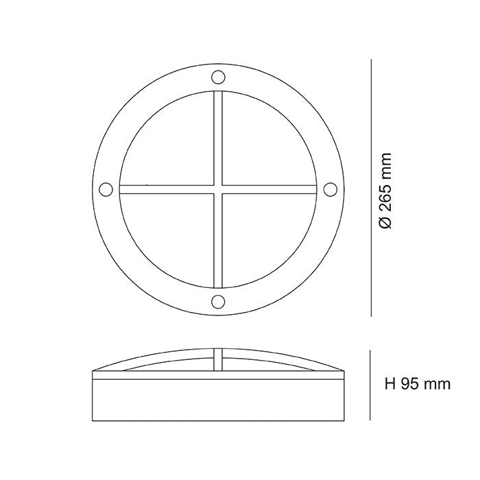 Cooper Bunker Light 16W Black Aluminium 3CCT