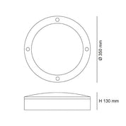 COOPER LED Surface Mounted Downlight 23W Black Aluminium 3CCT