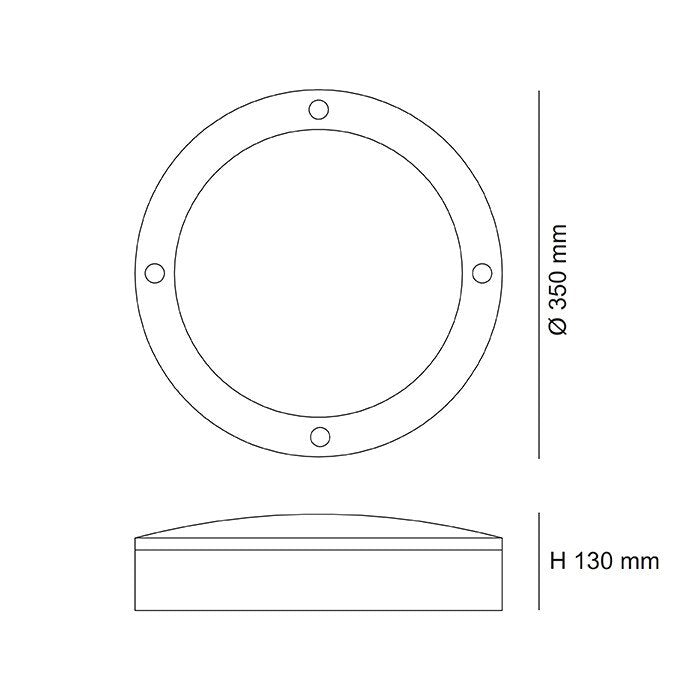 Cooper Emergency Surface Mounted 23W Silver Aluminium 3CCT