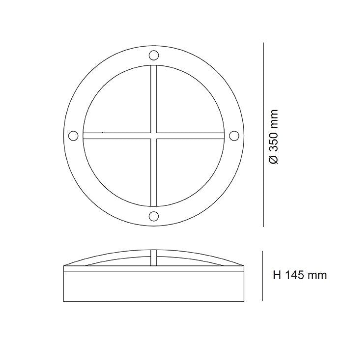 Cooper Bunker Light 23W Black Aluminium 3CCT