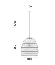 COUP: Bohemian Interior Rattan Matte Black Ellipse Pendant Light