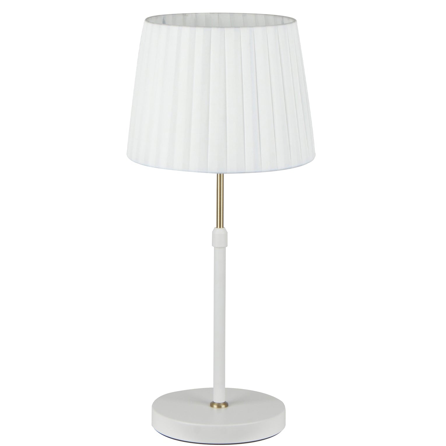 CRECER: Interior Slanted Pleated Shade Height Adjustable Table Lamps
