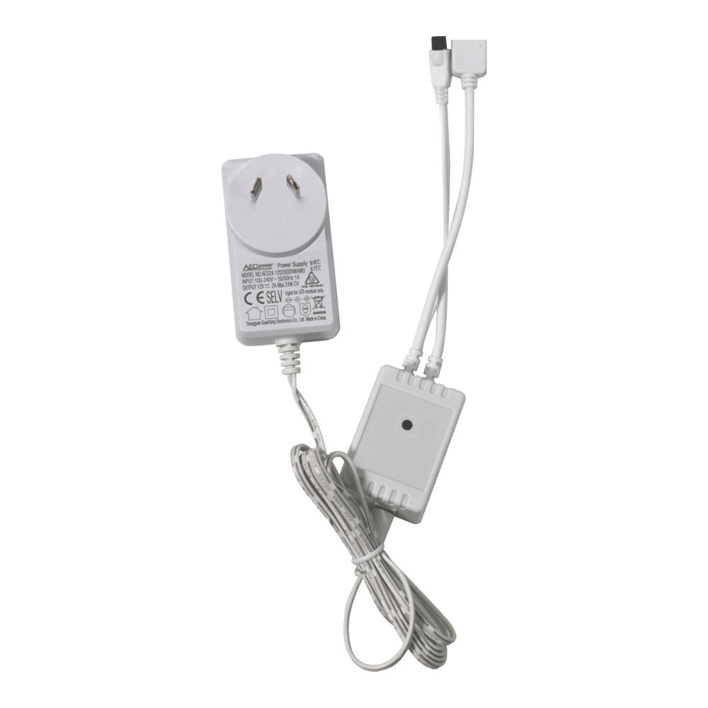 LED Strip Light 5M Kit IP65 White Plastic RGBW