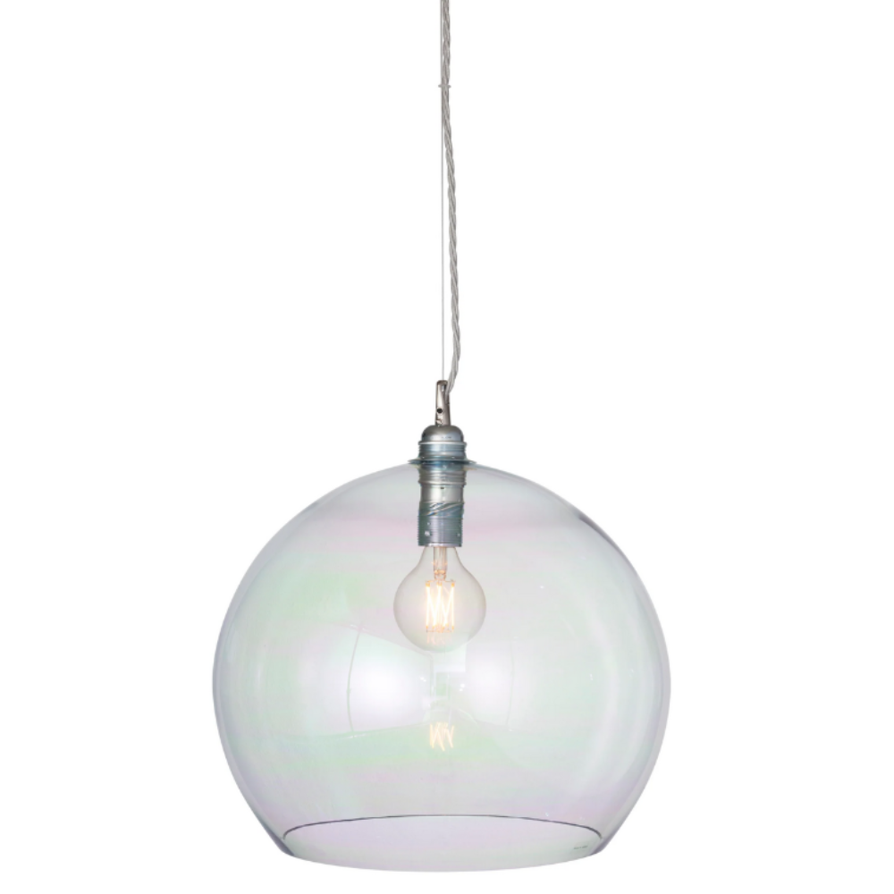 Rowan Pendant Light W390mm Glass Matt Silver