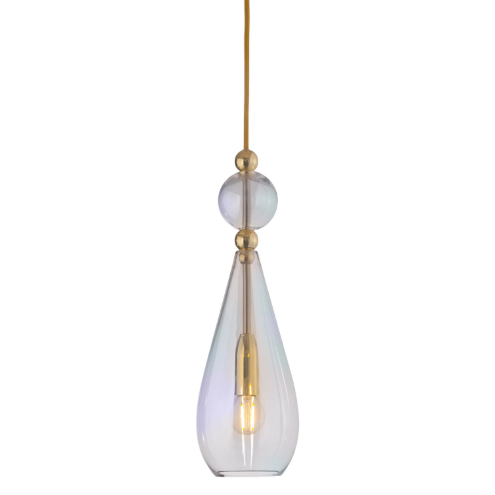 Smykke Pendant Light W125mm Glass Shiny Gold