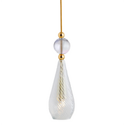 Smykke Pendant Light W125mm Swirl Clear Glass
