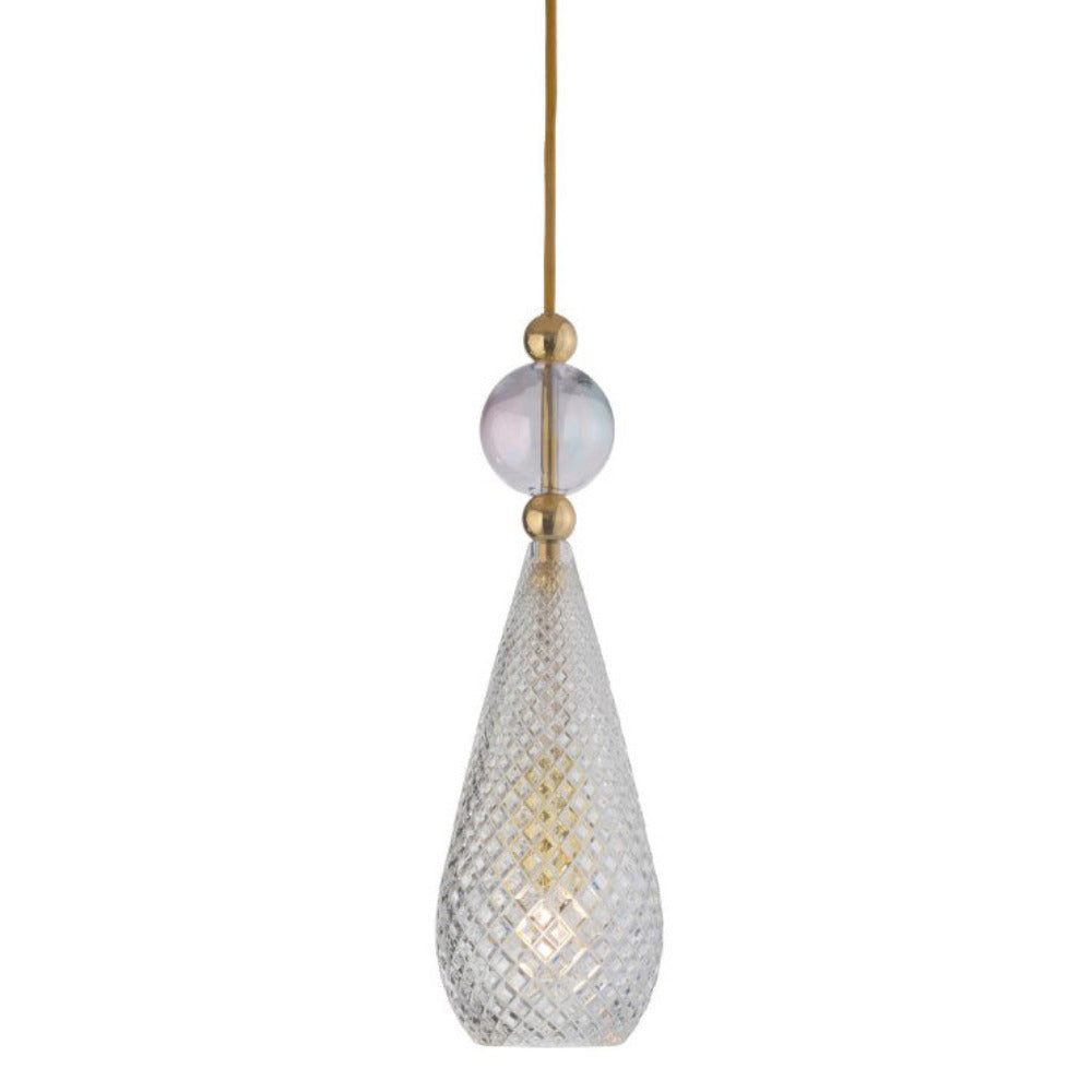 Smykke Pendant Light W125mm Check Clear Glass