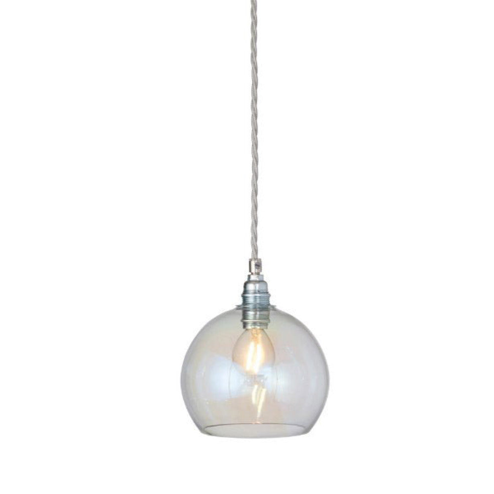 Rowan Pendant Light W155mm Glass Matt Silver