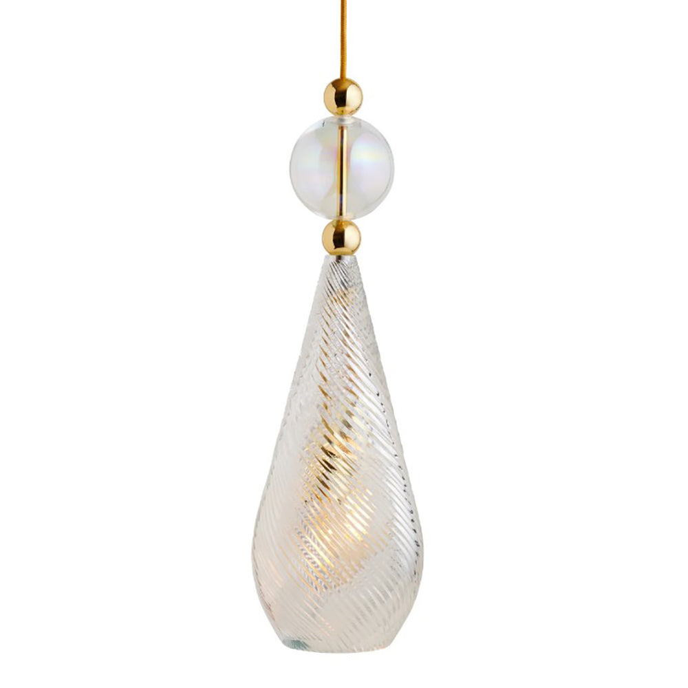 Smykke Pendant Light W180mm Swirl Clear Glass