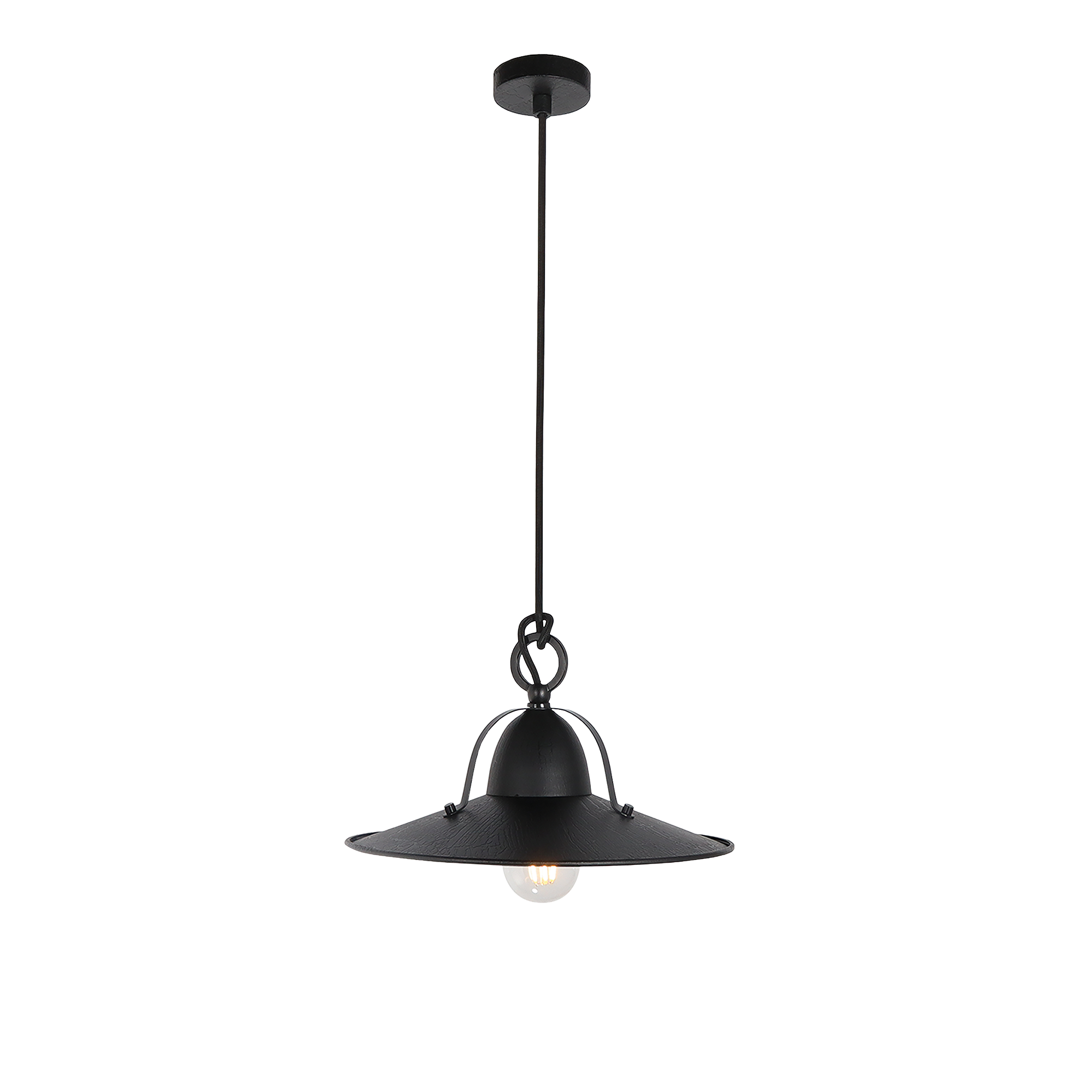 Benson Pendant Light Small, Large in Copper Wash, Gold Leaf, Charred or Weathered Iron