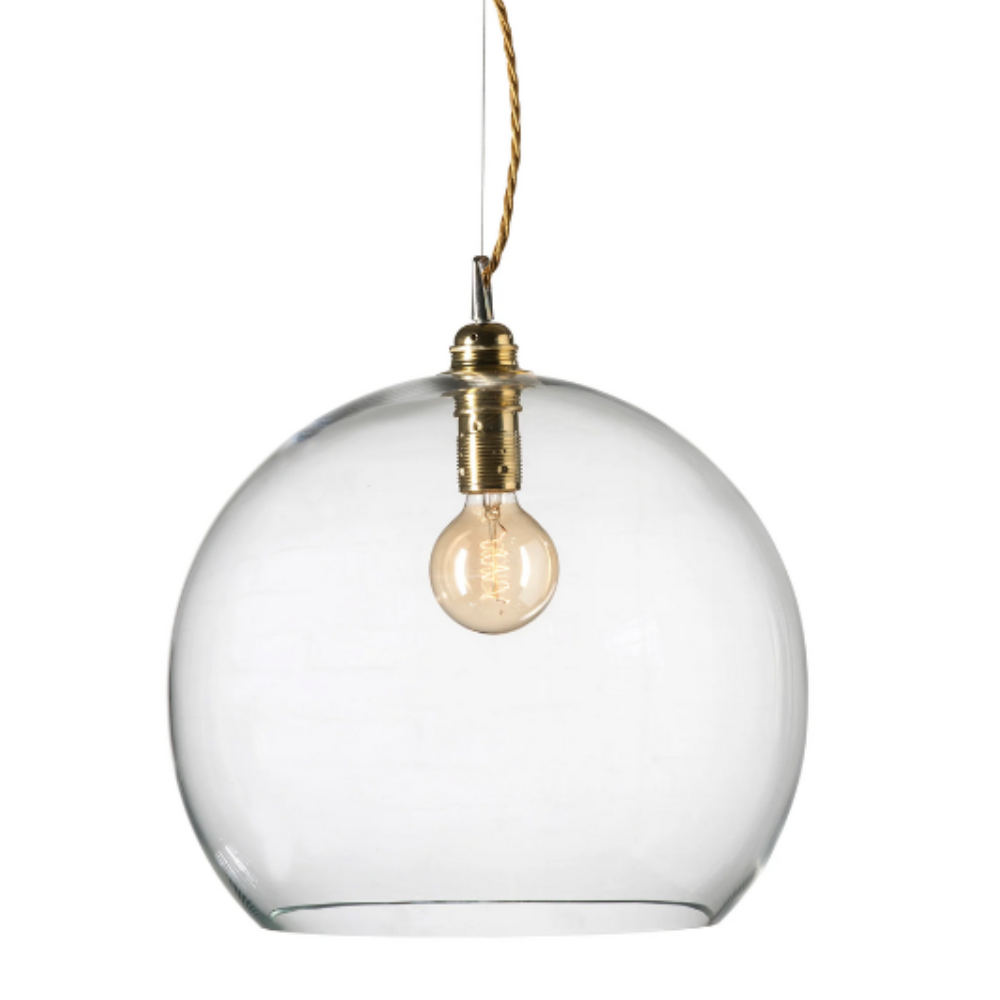 Rowan Pendant Light W390mm Glass Matt Gold