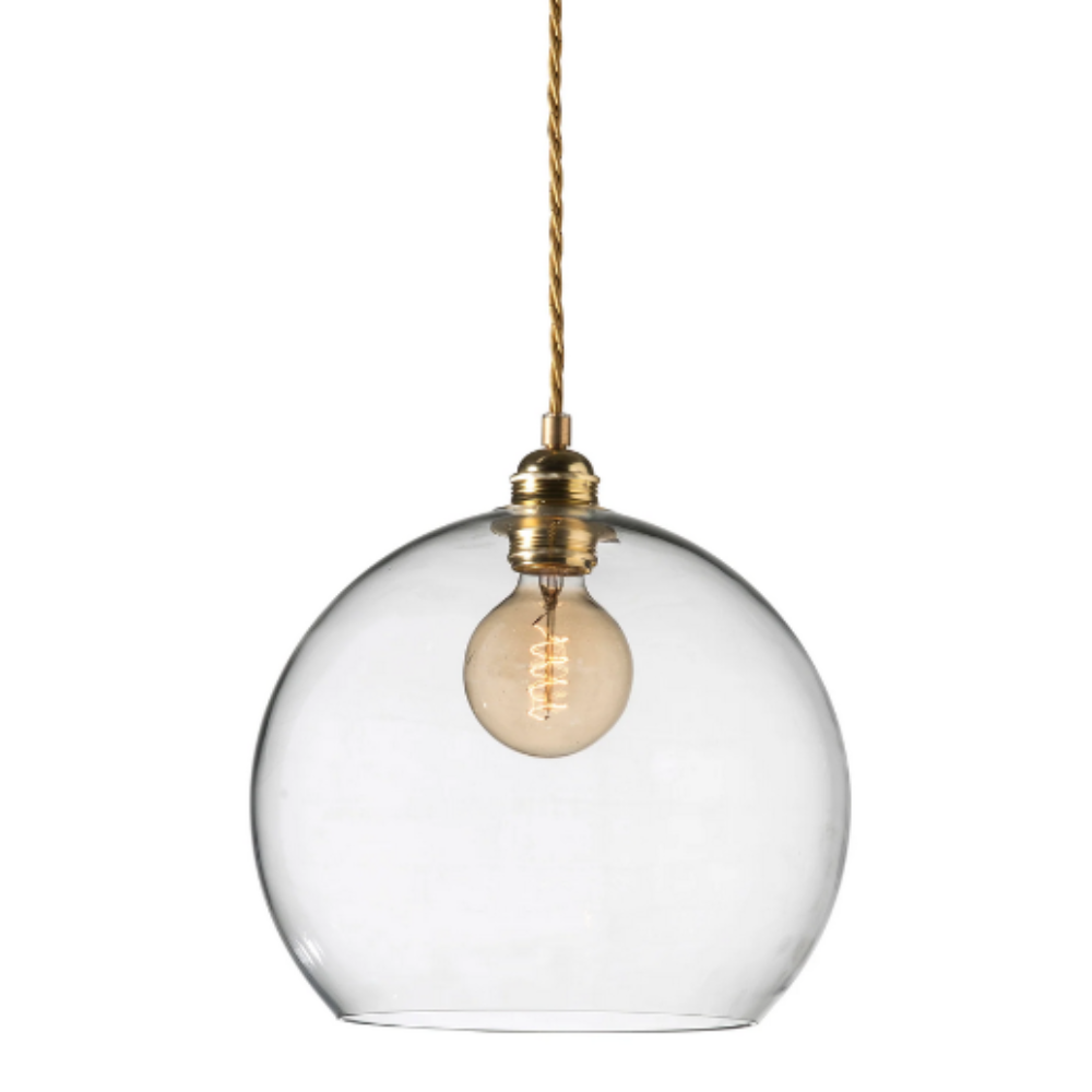 Rowan Pendant Light W280mm Glass Matt Gold