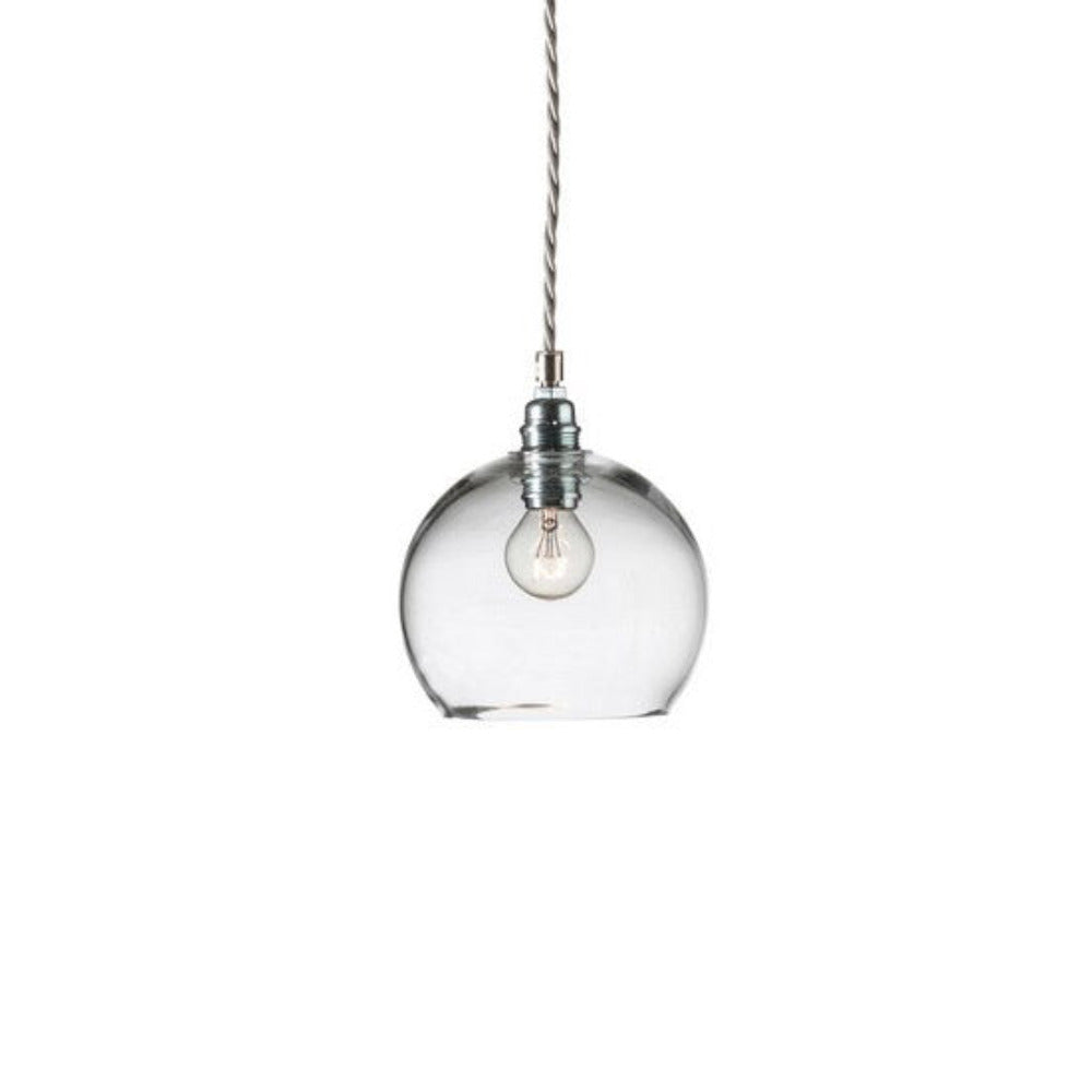 Rowan Pendant Light W155mm Glass Matt Silver