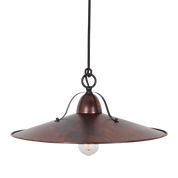 Benson Pendant Light Small, Large in Copper Wash, Gold Leaf, Charred or Weathered Iron