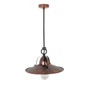 Benson Pendant Light Small, Large in Copper Wash, Gold Leaf, Charred or Weathered Iron