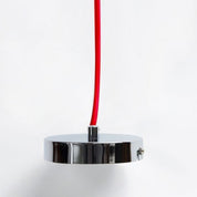 Pharos Chrome Pendant with Fabric Cable - Red Cable