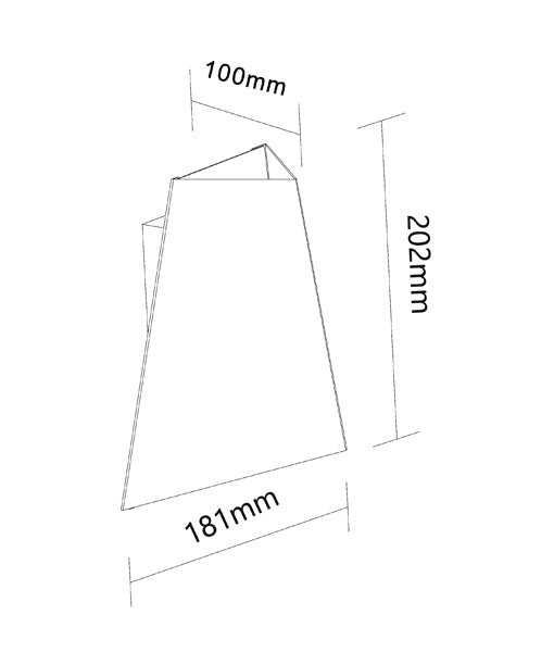 DELHI: City Series LED Interior Sand White Angled Up/Down Wall Light