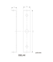 DELHI: City Series LED Interior Sand White Angled Up/Down Wall Light