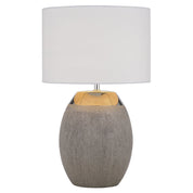 DILLION CERAMIC TABLE LAMP SILVER/WHITE