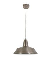 DIVO: Industrial Retro Dome Satin Chrome Pendant Light