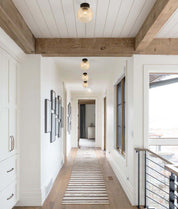 D.I.Y. Batten Fix Ceiling Lights - Large Spherical Ribbed Shape Fixtures