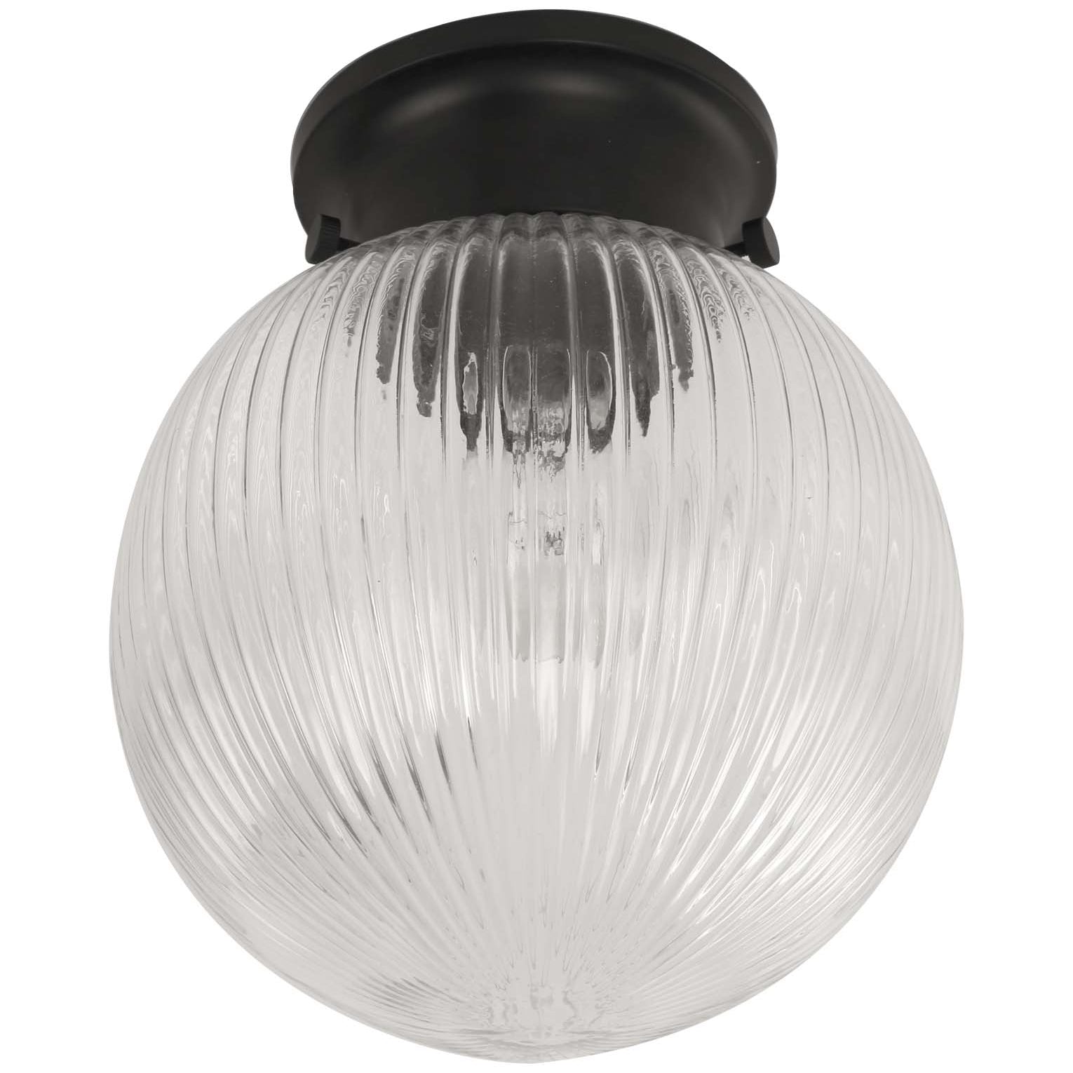 D.I.Y. Batten Fix Ceiling Lights - Large Spherical Ribbed Shape Fixtures