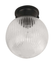 D.I.Y. Batten Fix Ceiling Lights - Large Spherical Ribbed Shape Fixtures
