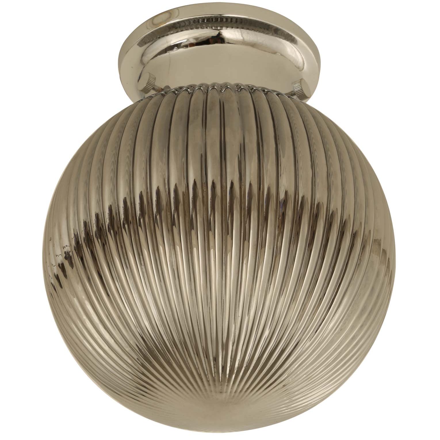 D.I.Y. Batten Fix Ceiling Lights - Large Spherical Ribbed Shape Fixtures
