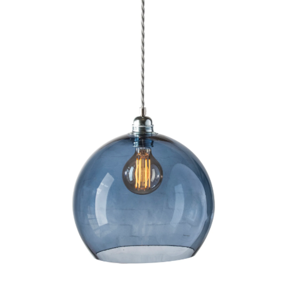 Rowan Pendant Light W280mm Glass Matt Silver