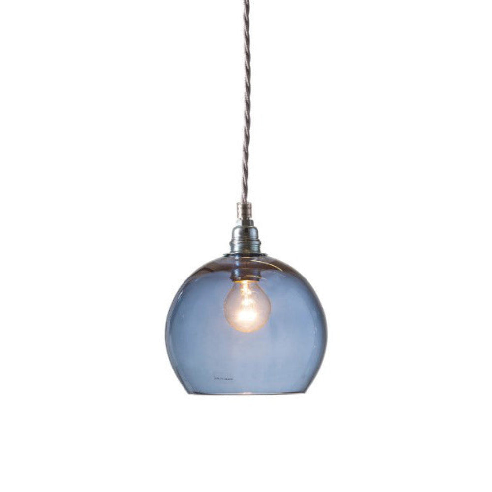 Rowan Pendant Light W155mm Glass Matt Silver