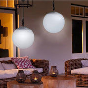 LED Hanging Ball Pendant Light Battery White Plastic RGB