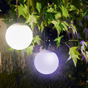LED Hanging Ball Pendant Light Battery White Plastic RGB
