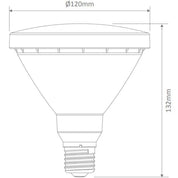 Domus KEY-PAR38 - 16W LED Frosted PAR38 Reflector Shape IP44 - E27-Domus Lighting-Ozlighting.com.au